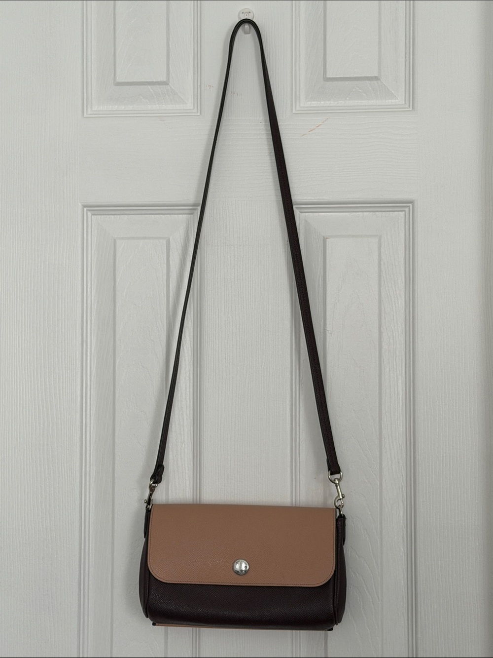 NWOT New Coach F12106 Reversible Ruby Crossbody Leather Purse Oxblood/Nude Pink - Picture 2 of 15